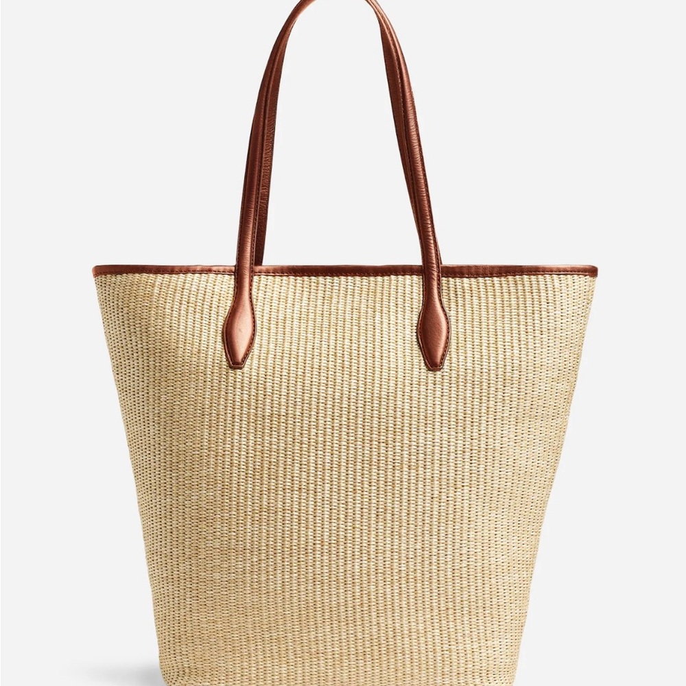 Madewell - The Leather-Trimmed Straw Tote